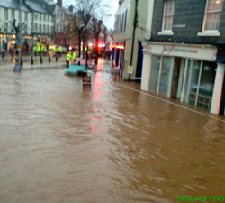 Looking out as the flood started