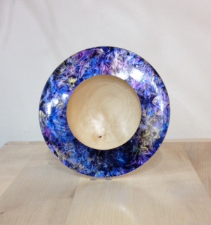 Purple mingled maple bowl